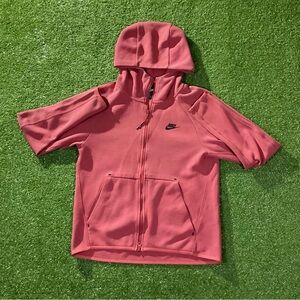 Red Nike Tech Fleece Zip Up Hoodie